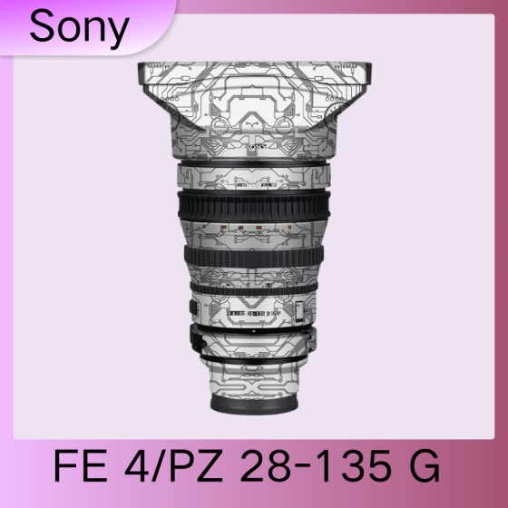Lentes Sony FE28-135F4 G OSS PZ - Pele câmera, adesivo câmera - com alta resistência a arranhões, à prova d'água e com design elegante.